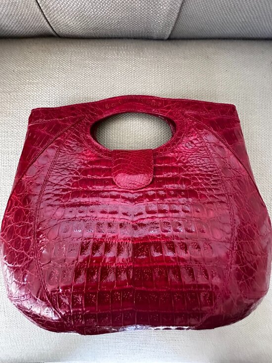 Nancy Gonzalez Handbags - Brand New Nancy Gonzalez Red Crocodile Handbag